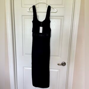 House of Harlow 1960 Black Crochet Knit Cut Out Dress NWT Size Small REVOLVE